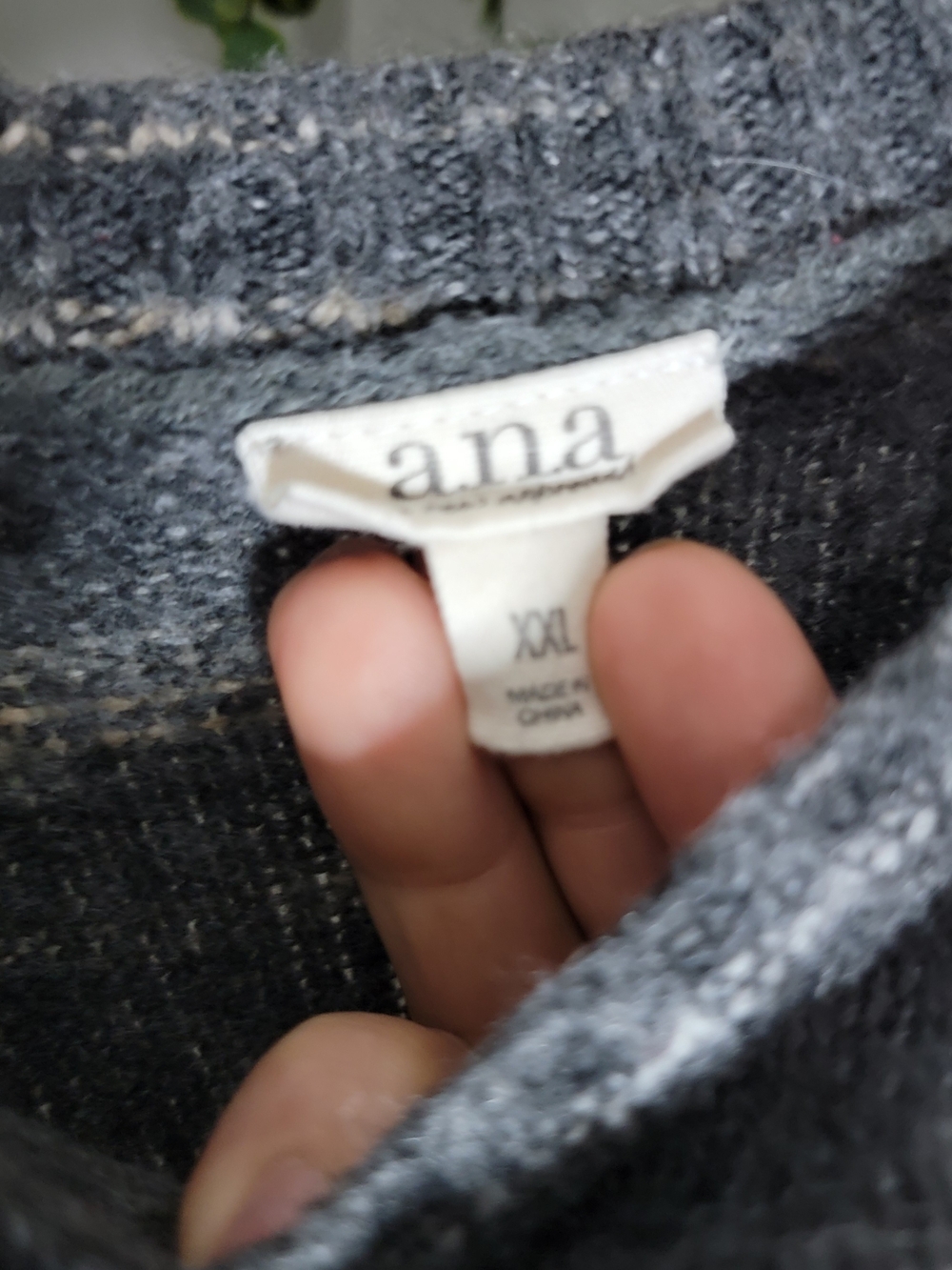 ANA XXL Gray Striped Slouchy Sweater Oversized Boho Coastal Grandmother Pullover - Picture 7 of 7